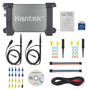 Hantek Official 6022BL PC USB Oscilloscope 2 Digital CH 20MHz Bandwidth 48MSa/s Sample Rate 16 Channels Logic Analyzer