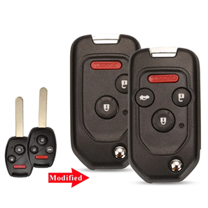 2/3/4 BUTTONS Modified Filp Remote Key Shell Fob Case For Honda Fit CRV Civic Insight Ridgeline HRV Jazz ACCORD 2003-2013