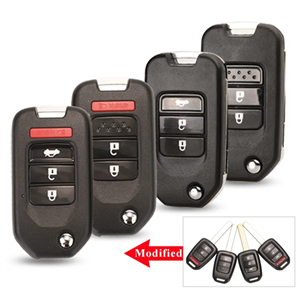 Modified Flip Remote Key Shell For Honda FIT XRV VEZEL CITY JAZZ CIVIC HRV 2/3/4 Buttons Folding Key Case Fob Upgrade