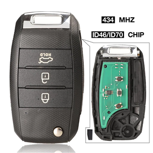 3 Button Remote Flip Car Key 433MHZ ID46 ID70 Chip For Kia K5 Sorento Sportage 2013 2014 2015 Keyless Fob