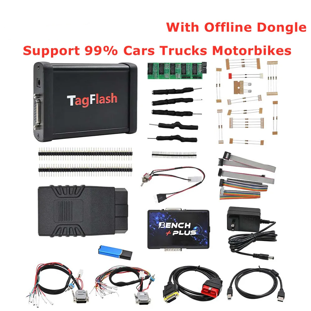 2023 Best TagFlash ECU Programmer Support 99% OBD/BENCH/BOOT/BDM/ JTAG Mode Full Read TCU For Car Truck Motorbike Chip Tuning Tool