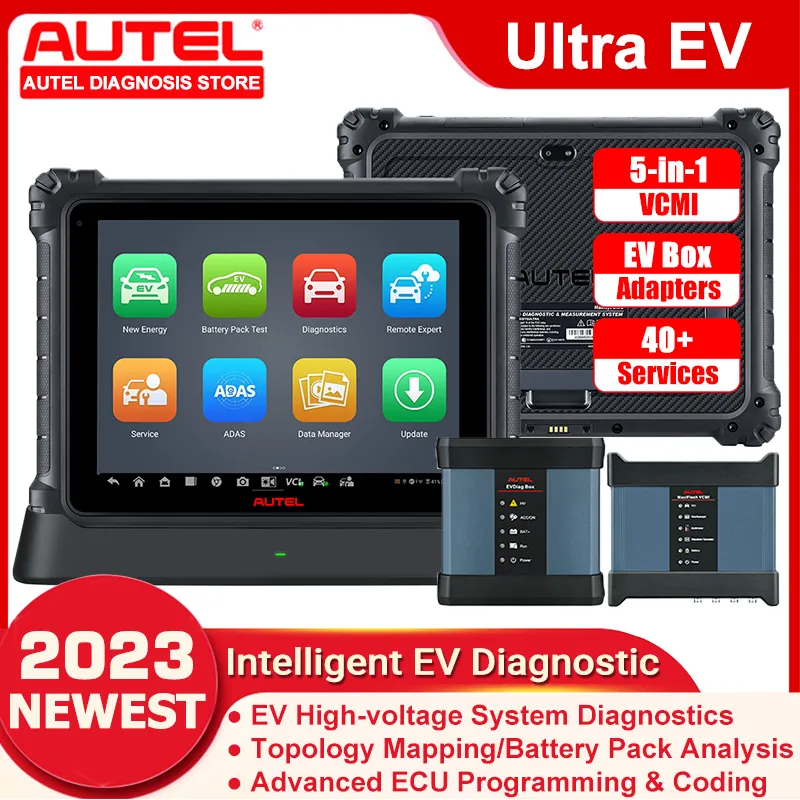 2023 Autel MaxiSys Ultra EV Scanner EVDiag Kit High-Voltage System & Battery Pack Analysis 5-in-1 VCMI Intelligent EV Diagnostic Tool