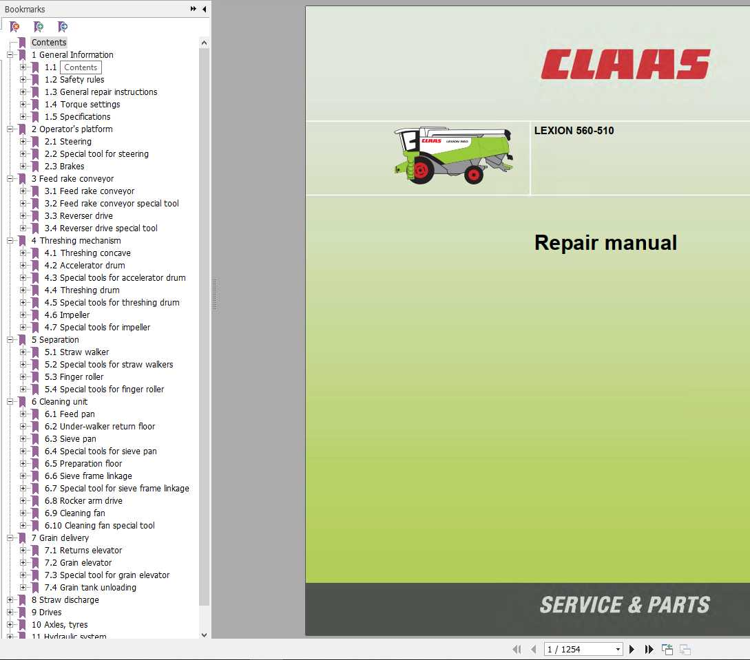 2023.05 CLAAS Service Manual, User Manual & Training Manual