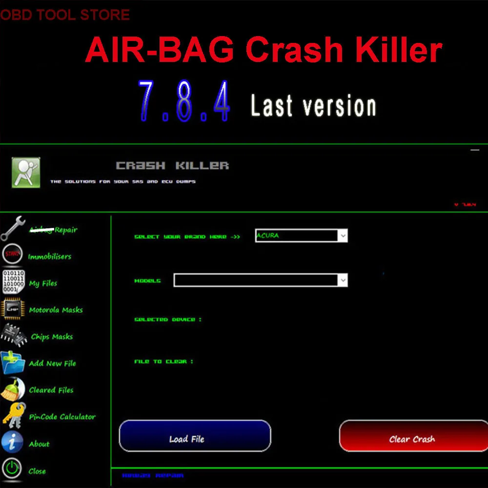 AIRBAG Crash Killer 7.8.4 Crash Data from ECU Dumps Service Tool for Toyota FOR Renault Car Software Online PK Renolink