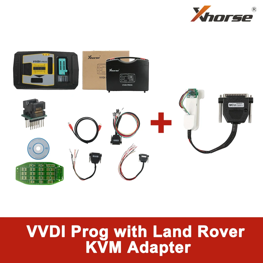 Original V5.3.3 Xhorse VVDI PROG Programmer with Land Rover KVM Adapter without Soldering