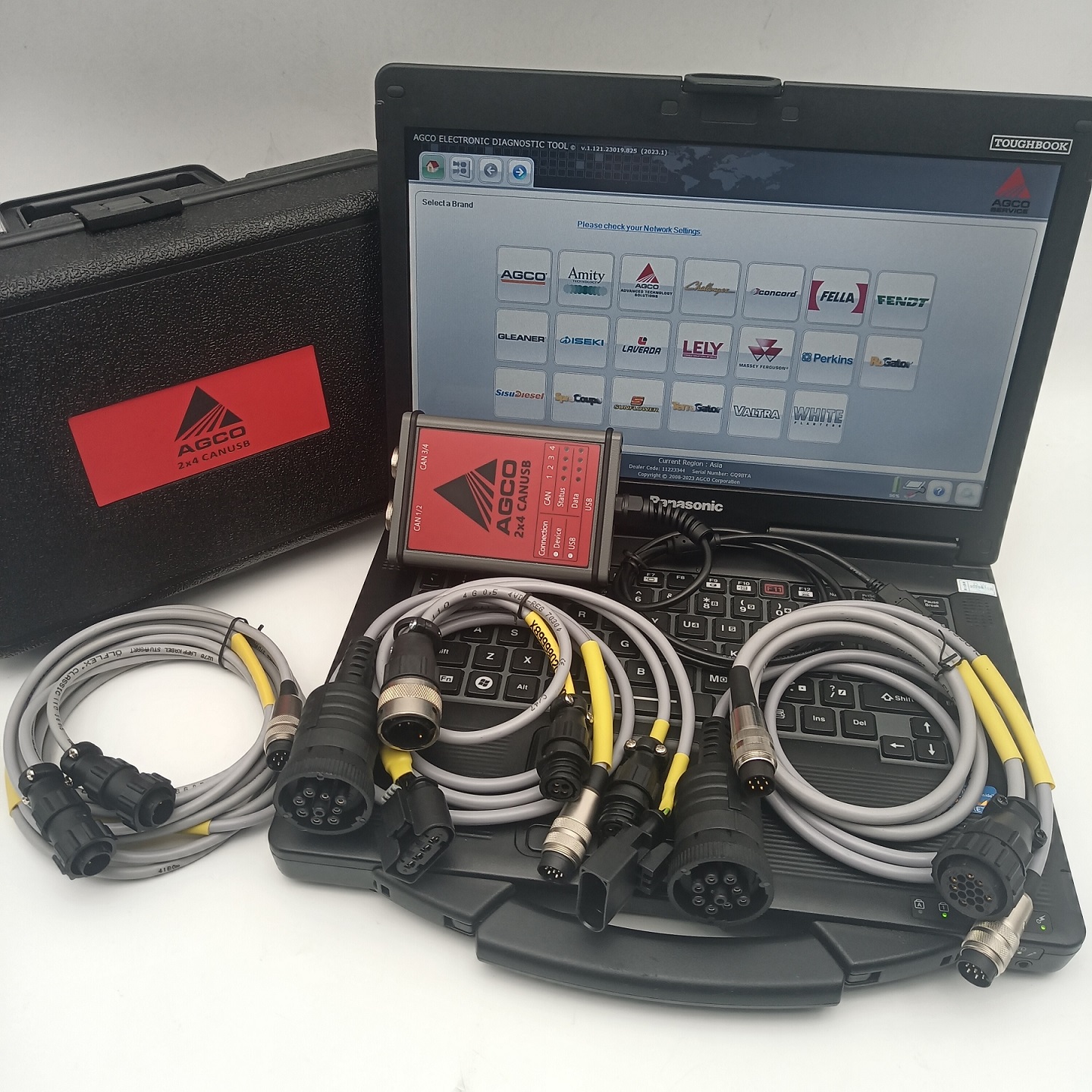 Electronic Tractor For AGCO CANUSB EDT Massey Ferguson FENDT OEM AGCO Agricultural Diagnostic Scanner Plus Second Hand Panasonic CF53 Laptop Ready To Use