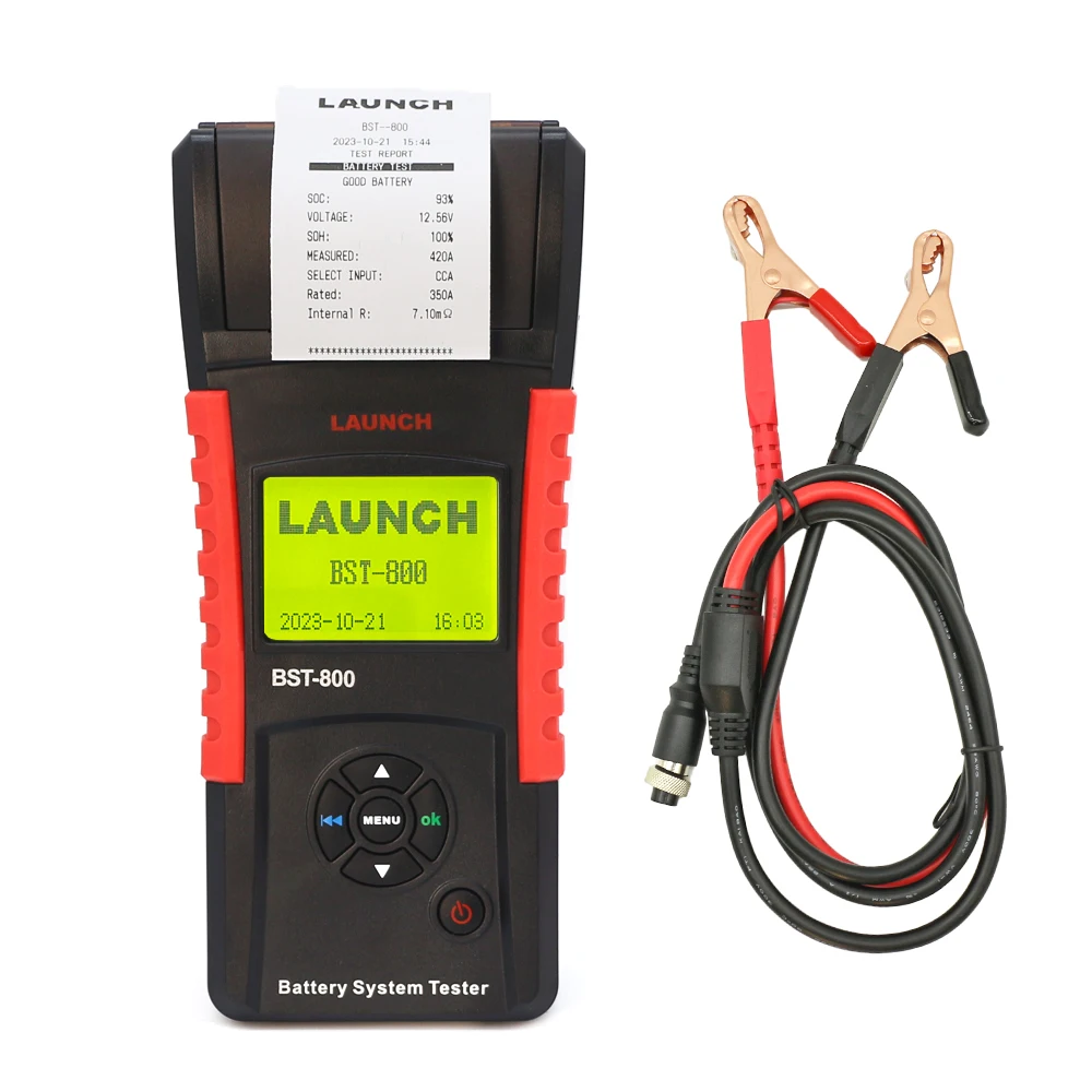LAUNCH BST-800 Intelligent Battery Tester, 12V And 24V Car Battery Tester With Printer Can Directly Test The Loss of Battery