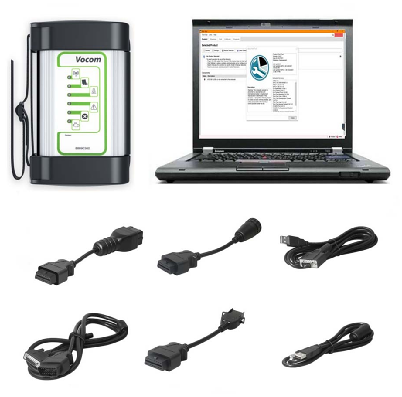 Volvo 88890300 Vocom Interface For Volvo/Renault/UD/Mack Truck Diagnose With PTT 2.8.150 Software Installed On Second Hand Lenovo T450 Laptop