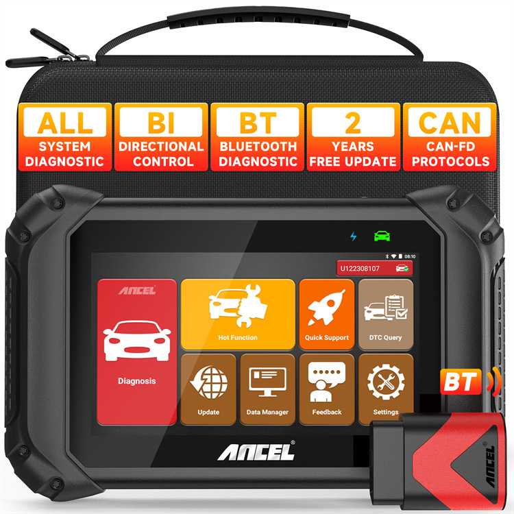 ANCEL V5BT Car OBD2 Scanner Wireless Bi-directional Diagnostic Tool Full System Active Test ABS Oil TPMS SAS BMS CAN-FD