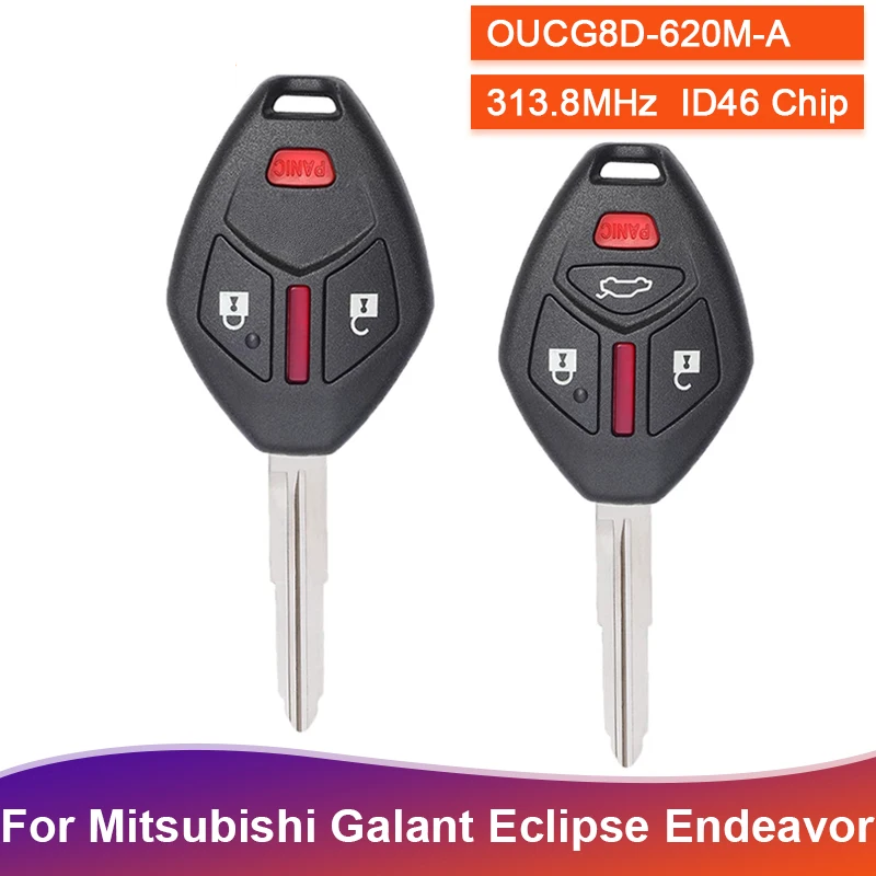 OUCG8D-620M-A ID46 Chip 313.8MHz Remote Key For Mitsubishi Galant Eclipse Lancer Outlander 2007 2008 2009 2010 2011 Fob