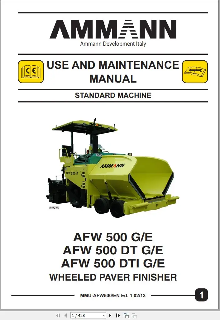 2023 Ammann Machinery 46.6 GB PDF Parts & Operation Workshop Manual