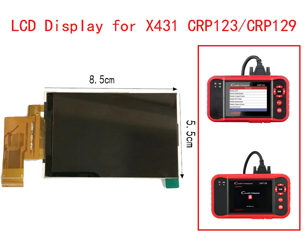LCD Screen for LAUNCH X431 CRP123/CRP129/Creader VIII/Creader VII+ Auto Scanner LCD Display Screen Panel Digitizer