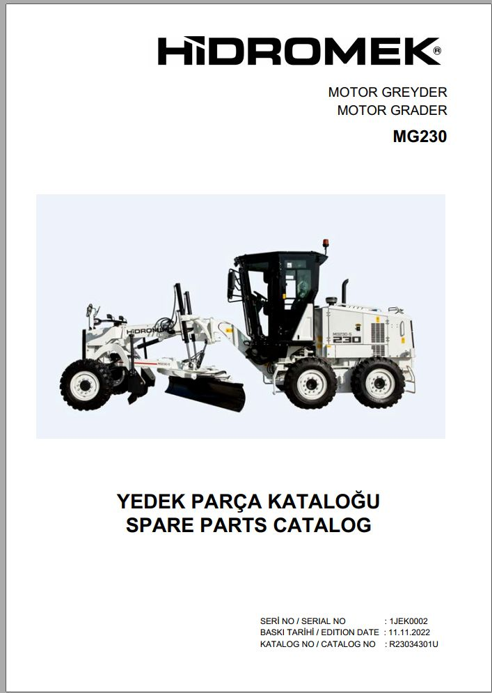 2023.12 Hidromek EPC Spare Parts Catalog PDF Collection