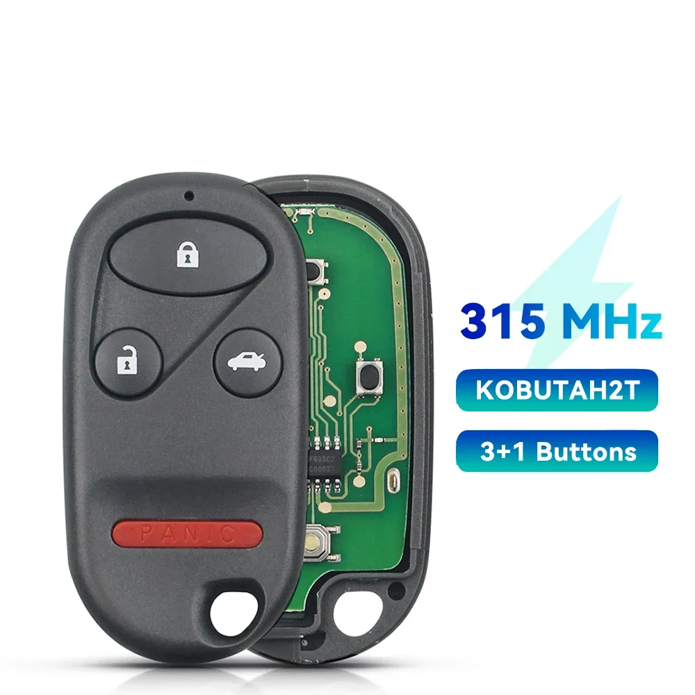 313.8MHz FCC:KOBUTAH2T 4 Button Smart Remote Key Fob for Honda Accord Acura TL 1998 1999 2000 2001 2002 2003