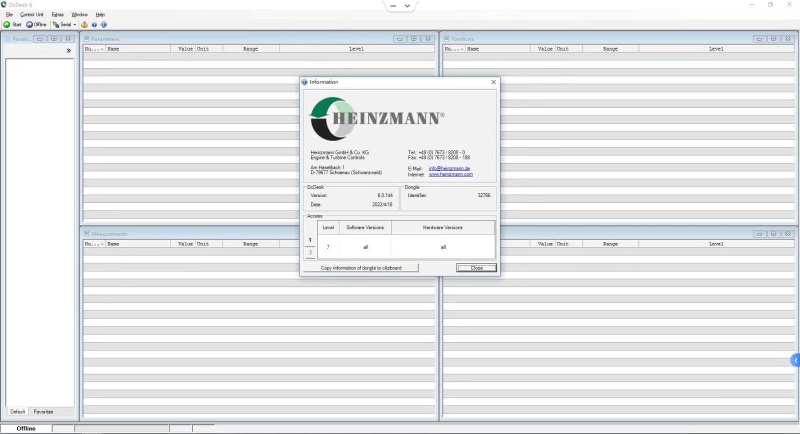 Heinzmann DcDesk6 DC6 6.0.114 Diagnostic Service System