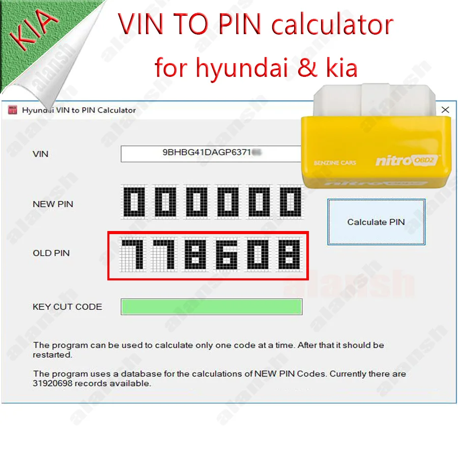 2023 VIN To PIN Code Calculator for Hyundai Kia Offline