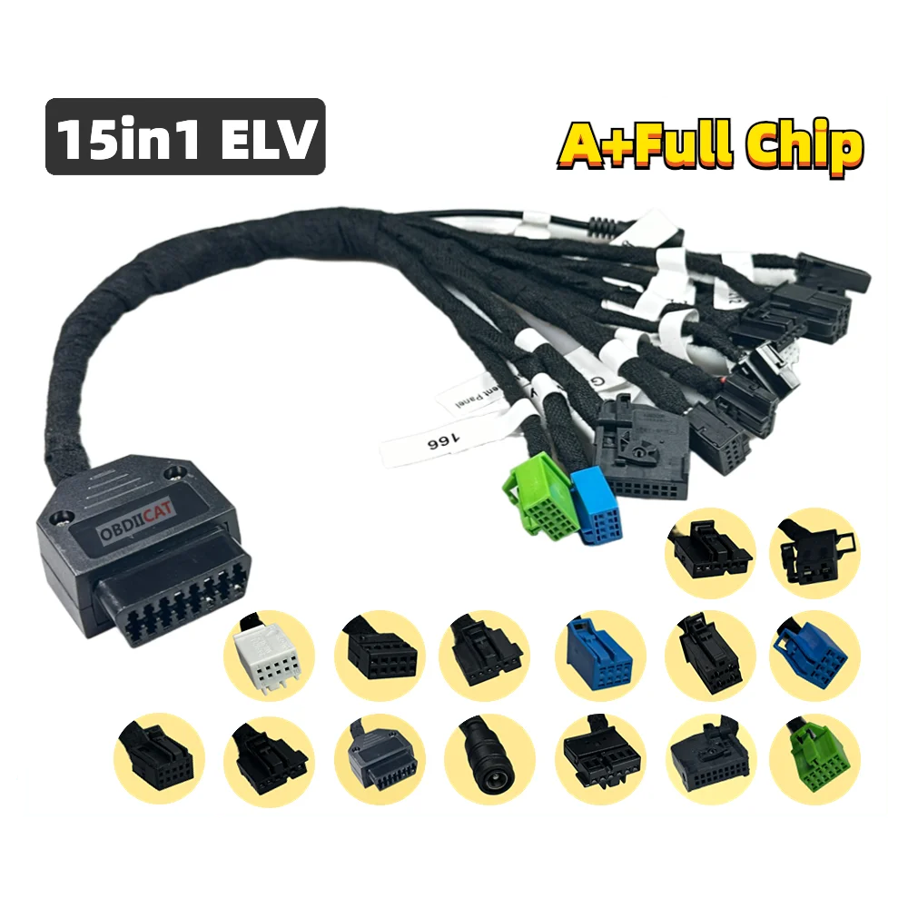 15 in 1 ELV Cable Adapter Test Cable for Benz MB EZS Cluster Platform 15 in 1 Cable VVDI tablet Locks Platform Tool