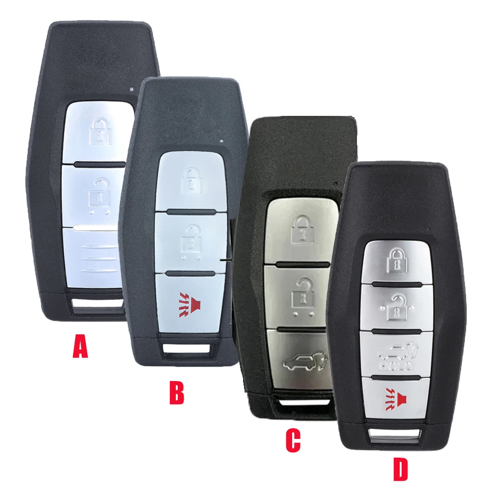 Mitsubishi Outlander 2023 2022 3/4 Bottons Silicone Car Key Case Fob Cover Shell Keychain Remote Key Holder Accessories