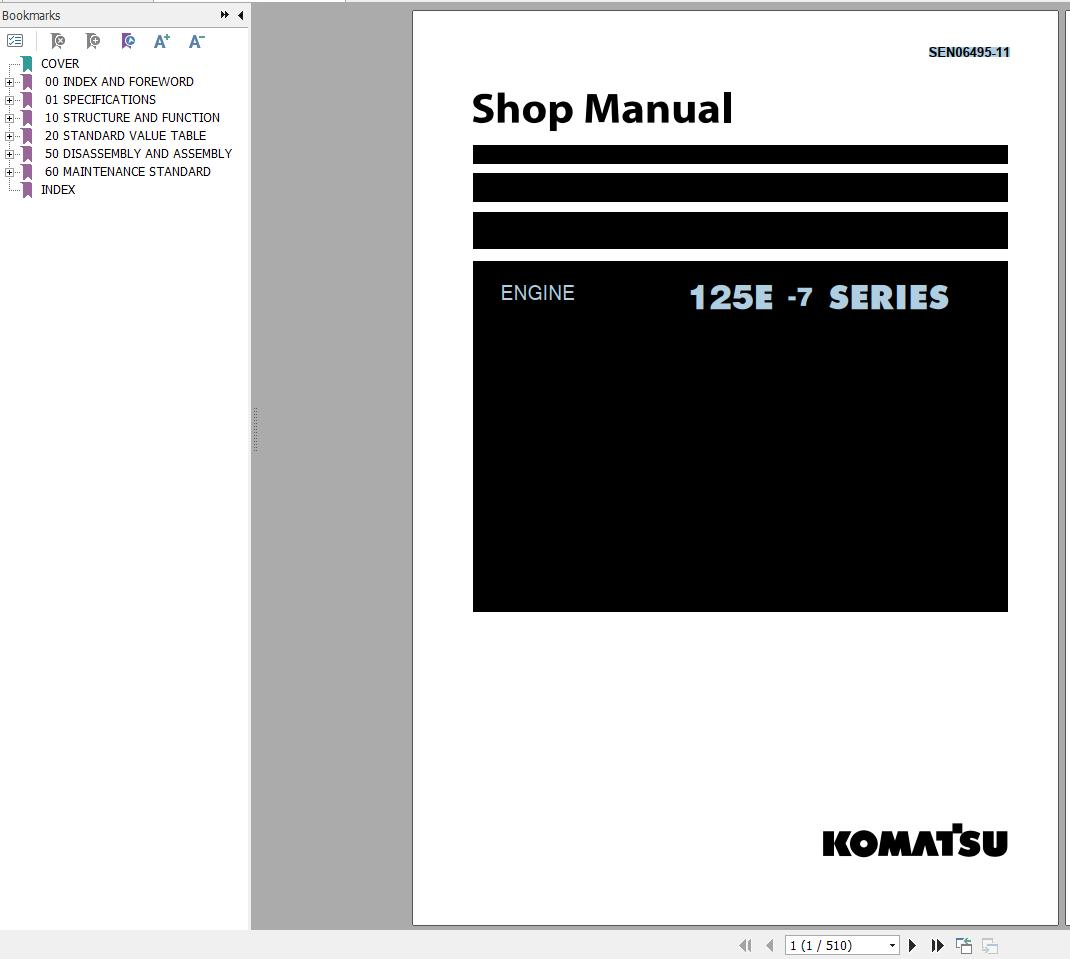 Komatsu Diesel Engine Shop Manual 2024 PDF Collection 8.14 GB