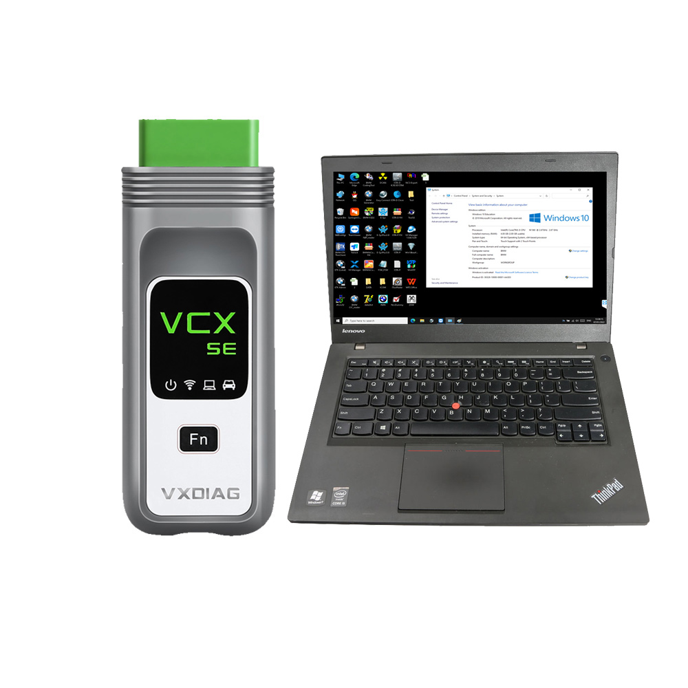 VXDIAG VCX SE DOIP for Benz & BMW 2 In 1 with 1TB Software SSD Pre-installed on Second-Hand Lenovo T440P Laptop