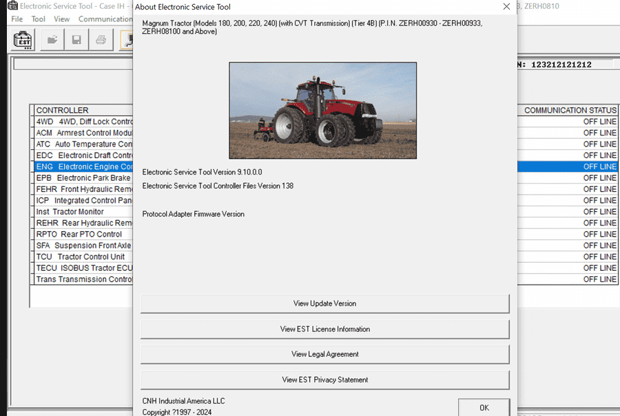 New Holland Electronic Service Tools CNH EST 9.10 2024 Diagnostic Software And ETimGo 8.18 2024 OFFLINE Repair Manual