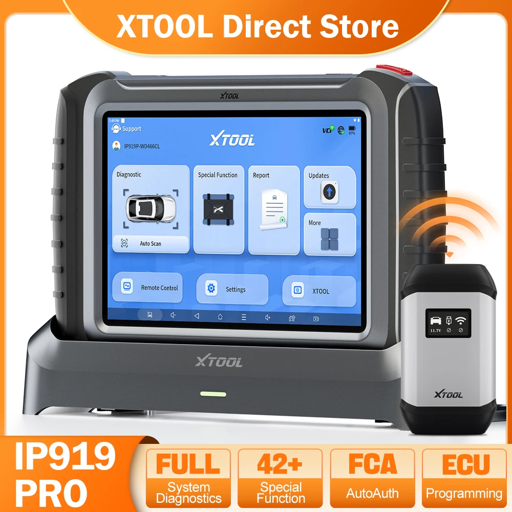 XTOOL INPLUS IP919PRO Car Diagnostic Scanner Automotivo Tools ECU Coding Programming 42+ Services With CANFD DOIP Topology FCA Updated of D9SPRO