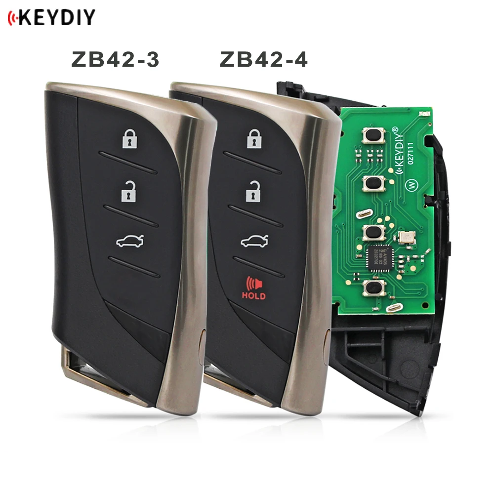 KEYDIY Original ZB Series 3/4 Button KD Smart Key ZB42-3 ZB42-4 Remote Control for KD-X2 / KD-MAX Key Programmer for Lexus Style