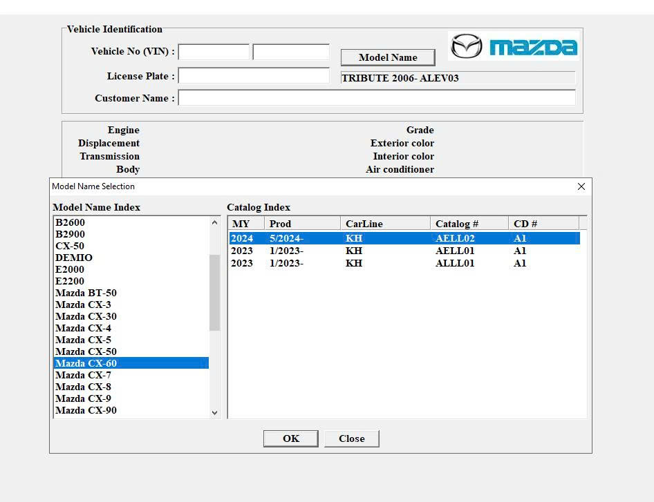 Mazda General EPC 2024.05 Electronic Parts Catalog