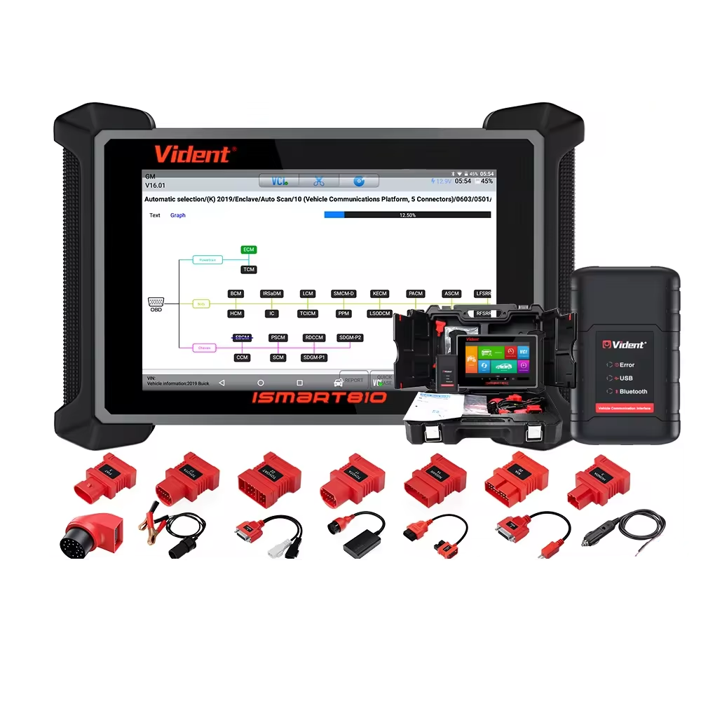 VIDENT ISMART810 Car Diagnostic Tools All System 40+ Reset Active Test ECU Coding Key Programming OBD2 Scanner CAN FD DoIP