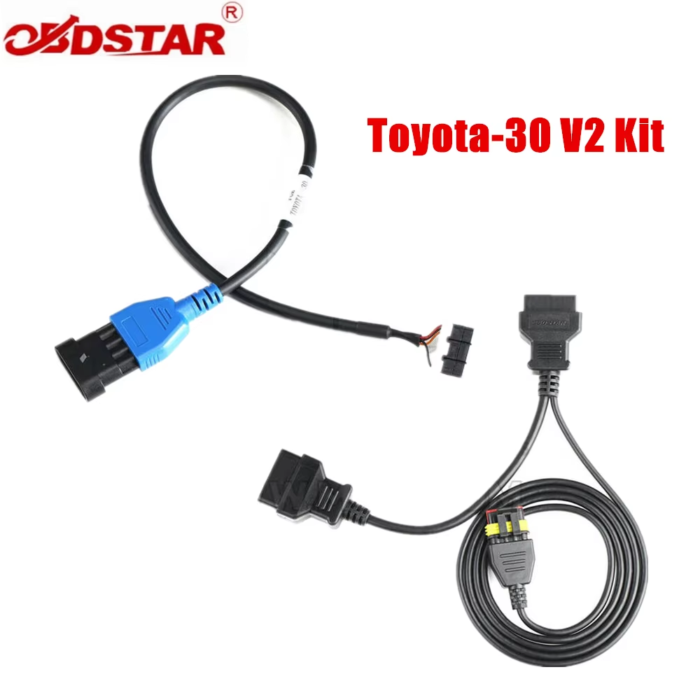 OBDSTAR for Toyota-30 V2 Kit including CAN DIRECT Cable and Toyota-30 V2 Cable for 4A and 8A-BA All Key Lost