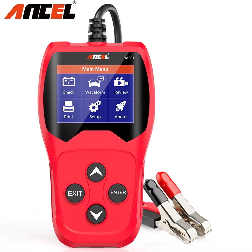 Ancel BA201 Car Battery Tester 12V 100 to 2000CCA 12 Volts Battery Tools for the Car Quick Cranking Charging Diagnostic Tester