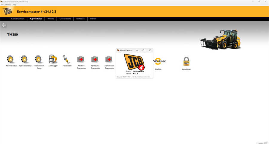 2024.10 JCB ServiceMaster 4 V24.10 Diagnostic Software With 1 Time Free Activation