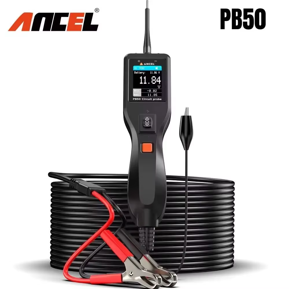 Ancel PB50 Automotive Circuit Tester 12V 24V Power Circuit Probe Kit Electrical Diagnostic Tool Digital Voltage Short Finder