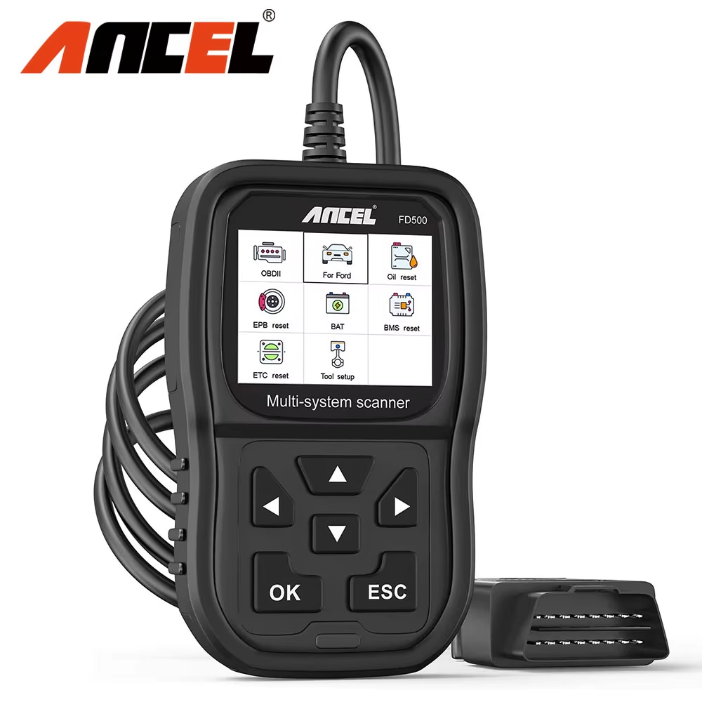 ANCEL FD500 OBD2 Scanner for Ford Lincoln Mercury All Systems Code Reader with Engine ABS SRS Transmission 4WD Diagnostics Scan