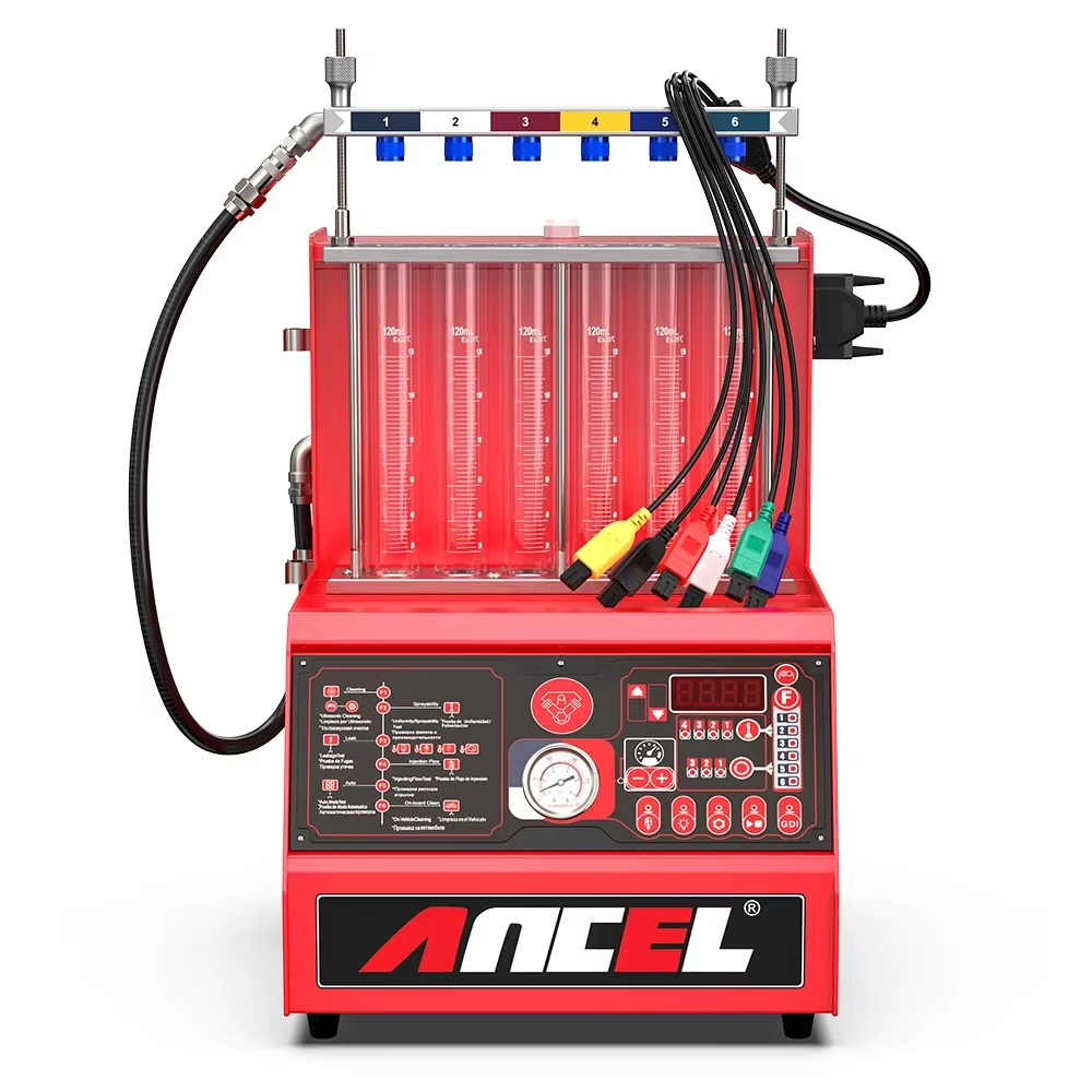 ANCEL AJ600 GDI Fuel Piezo Injector Tester And Fuel Injector Cleaner 6-Cylinder Leakage Test For Gasoline Car 110V /220V