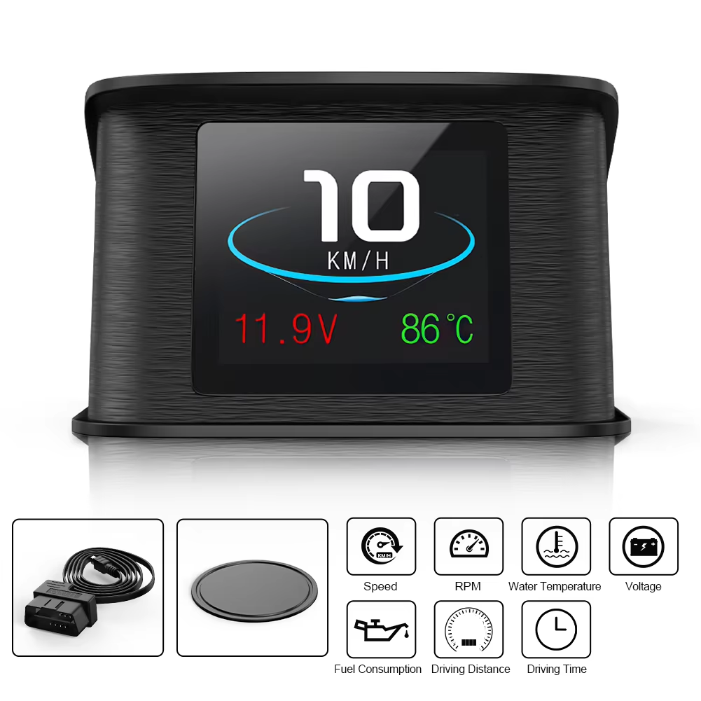 ANCEL P10 OBD2 Obd2 Scanner Professional Car On-board Computer Digital HUD Display Temperature Fuel Consumption Meter Speed