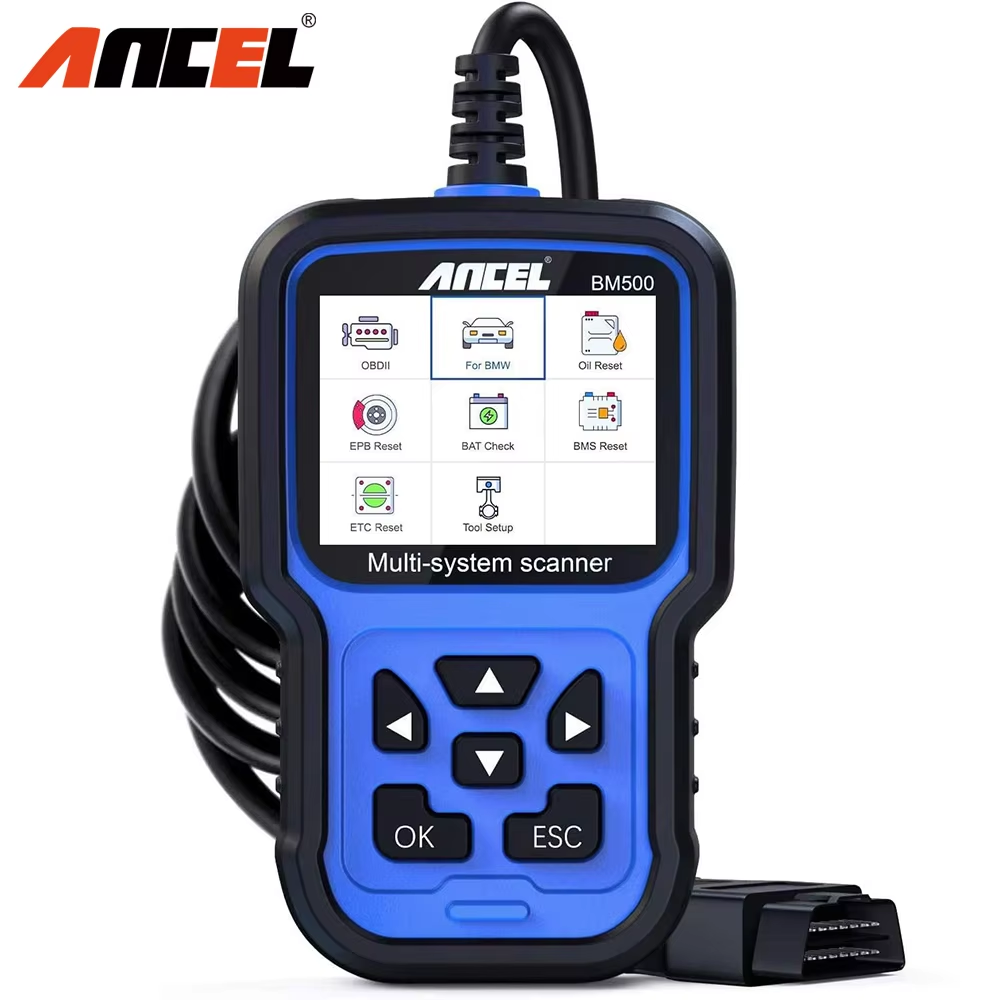 ANCEL BM500 All System Car Diagnostic Scanner OBD2/EOBD Engine Check Oil Reset CBS ETC EPB PCM ABS Automotive Scanner for BMW