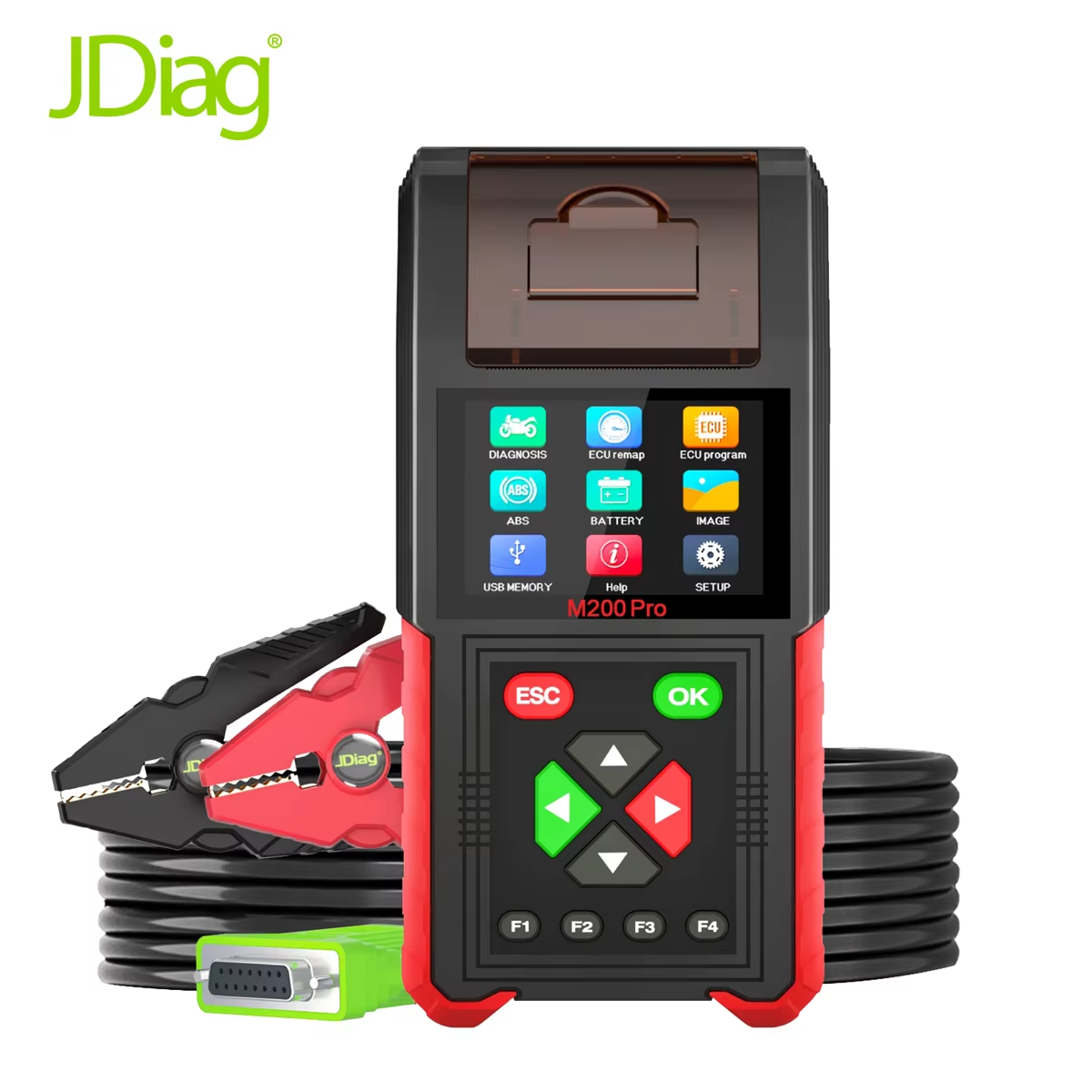 JDiag M200 Pro Diagnostic Scanner with Honda ECU Remap Universal Motorcycle Scanner Battery Tester ABS System Test Fault Codes