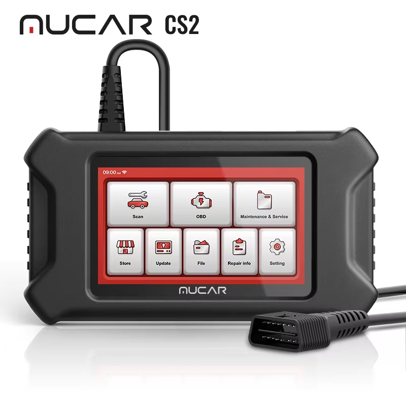 MUCAR CS2 Professional Auto OBD2 Scanner ABSSRS System Lifetime Free Update OilEPB RESET Service All Car Brand Diagnostic Tool