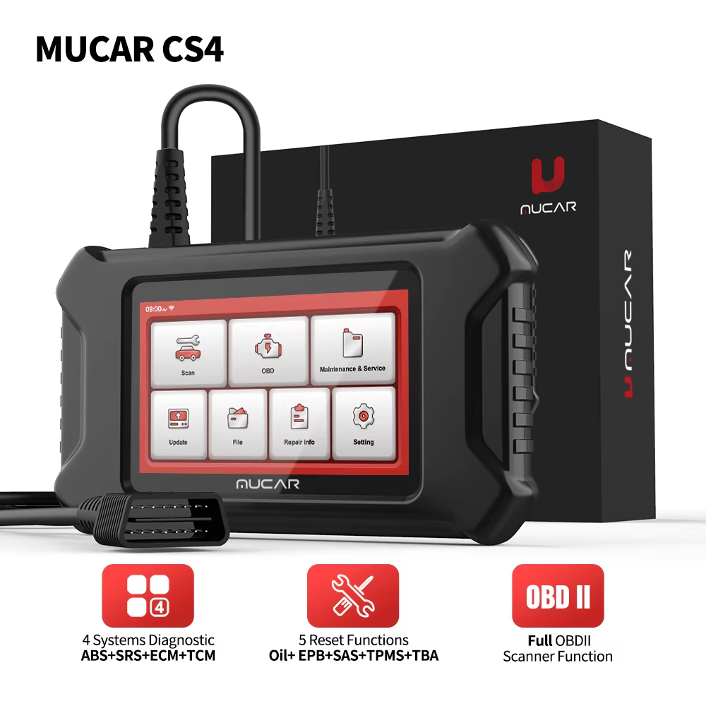 MUCAR CS4 Obd2 Scanner Car Diagnostic Tools ABSSRSECMTCM Diagnost Scanner for Car Auto Tools Automotive Scanner Free Update