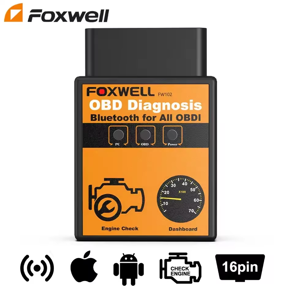 FOXWELL FW102 ELM327 OBD2 Bluetooth OBD2 Automotive Scanner V1.5 Car Code Reader Diagnostic Tool For Android /IOS OBDII Scanner ELM327