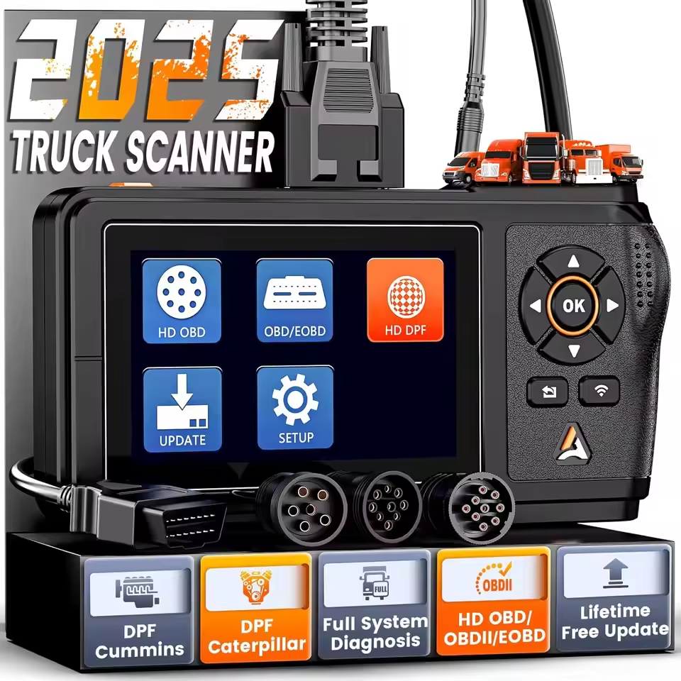 ANCEL HD430 Heavy Duty Truck Scanner D.PF Reset Forced Regen for Cunmmins & Caterpillar Engine Full System HDOBD Diesel Scanner