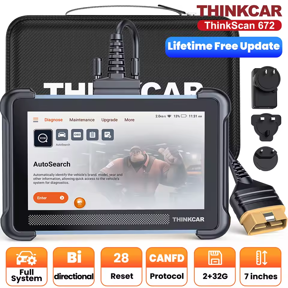 THINKCAR THINKSCAN 672 OBD2 Professional Diagnostic Scanner tool Full System 28 Reset Bi-directional CANFD Lifetime Free Update