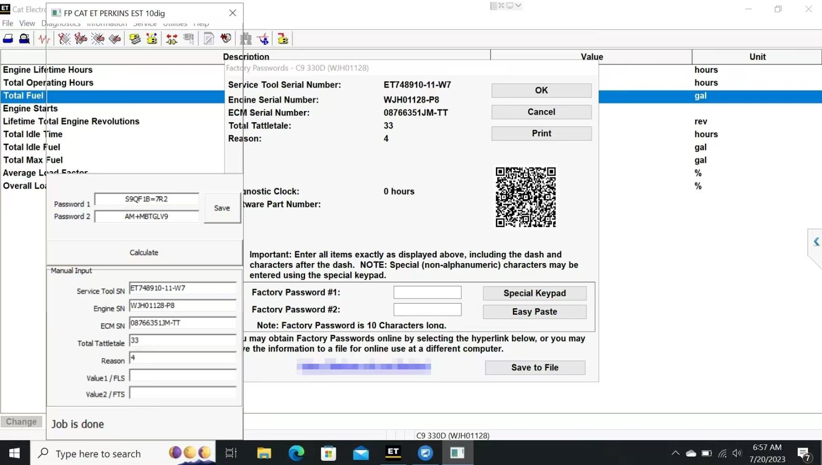 NEW 2024A Caterpillar Cat ET 18 Digits Factory Password Generator One Time Calculation