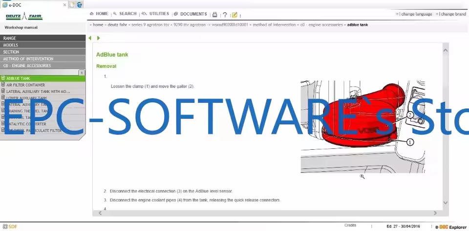 EPC SOFTWARE Deutz Fahr, Hurlimann,Lamborghini, Same SDF Parts + Service 2016 FOR ALL BRANDS
