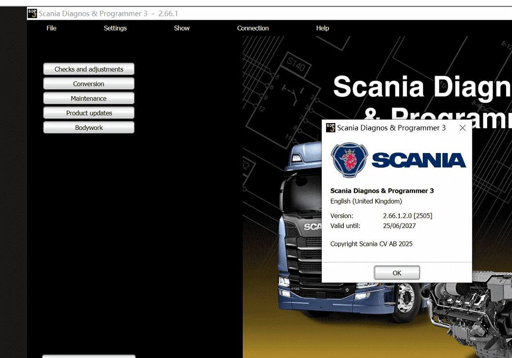 2025.06 Scania diagnostic programming software scania SDP3 2.66.1 For VCI3