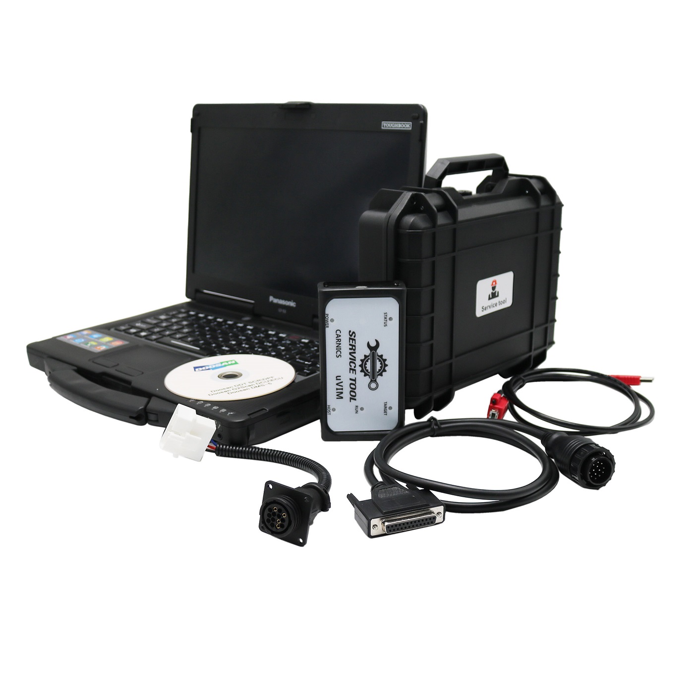 2025.04 Doosan Excavator Inspection Diagnostic Tool DDT SCR DPF G2 Scan DCU ECU DMS-5 Hardware + Software Version 3.2.5 Plus Panasonic CF53 Laptop Ready to Use