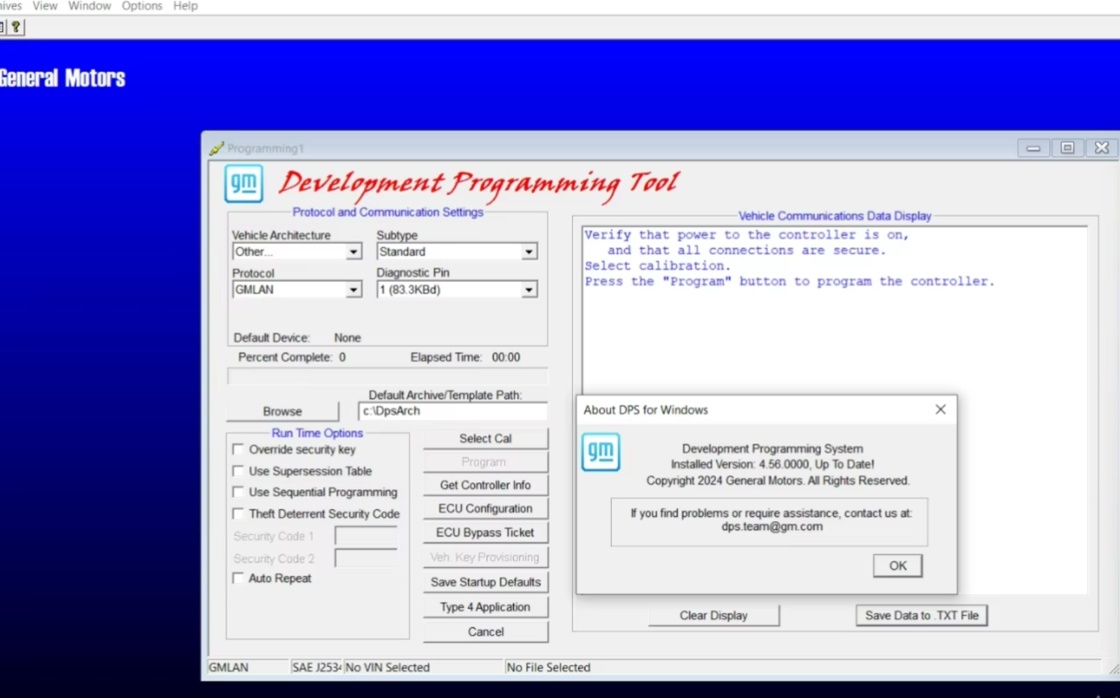 GM Development Programming System DPS Software V4.56