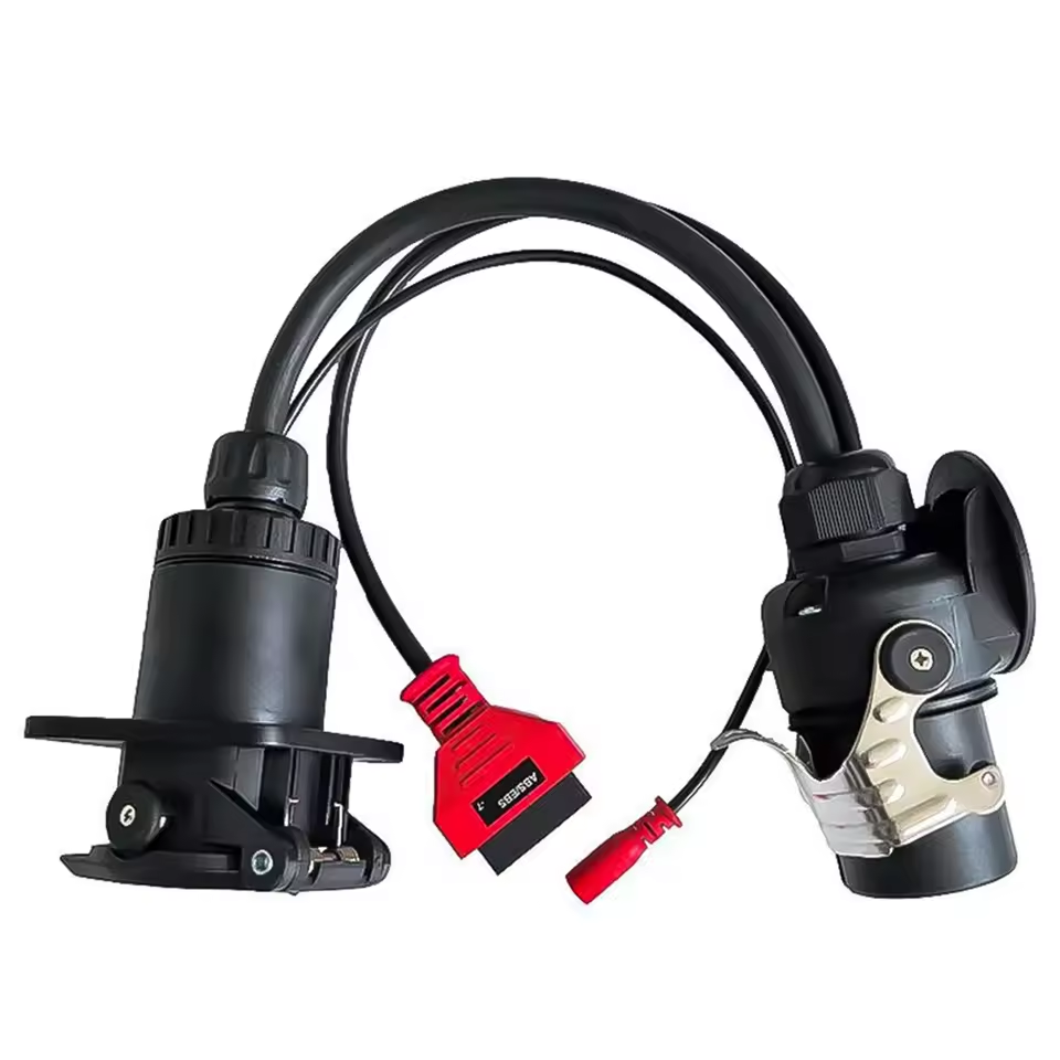 Wabco EBS ISO 7638 Adapter 7pin Trailer OBD2 Diagnostic Cable Connector for Bosch/Autel/Autocom/LUANCH Truck OBDII Diagnostic Cable