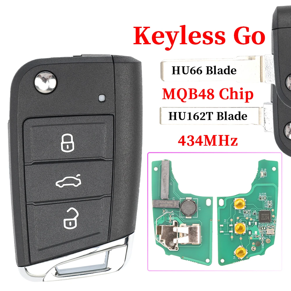 Car Remote Key 433MHz MQB48Chip for VW Seat Golf 7 MK7 Tiguan Touran Polo for Skoda Octavia A7 5G6959752AB/BB 6V0959752D